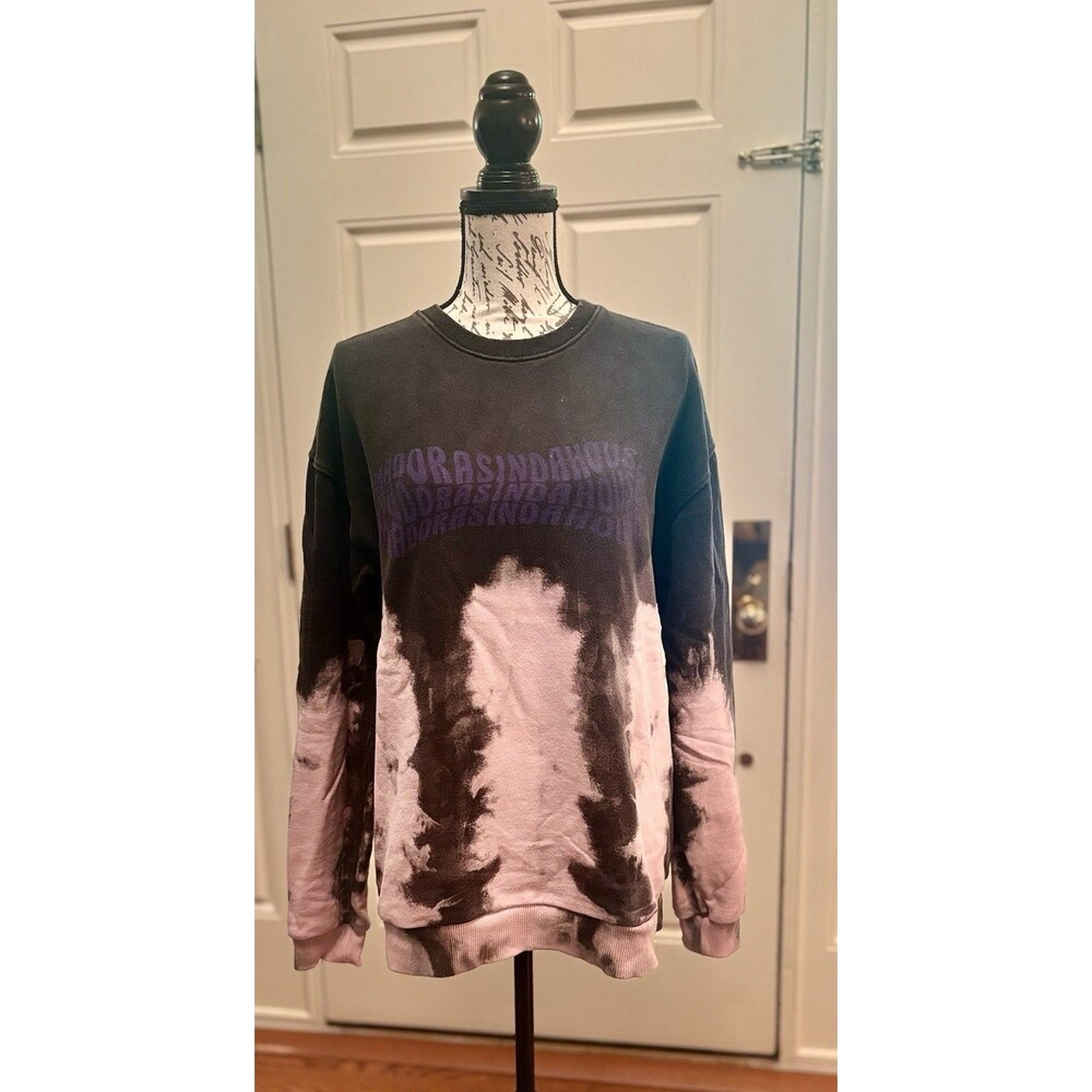 Free People One Teaspoon Tie Dye Retro Dopamine Sweatshirt With MIDH print Sz S